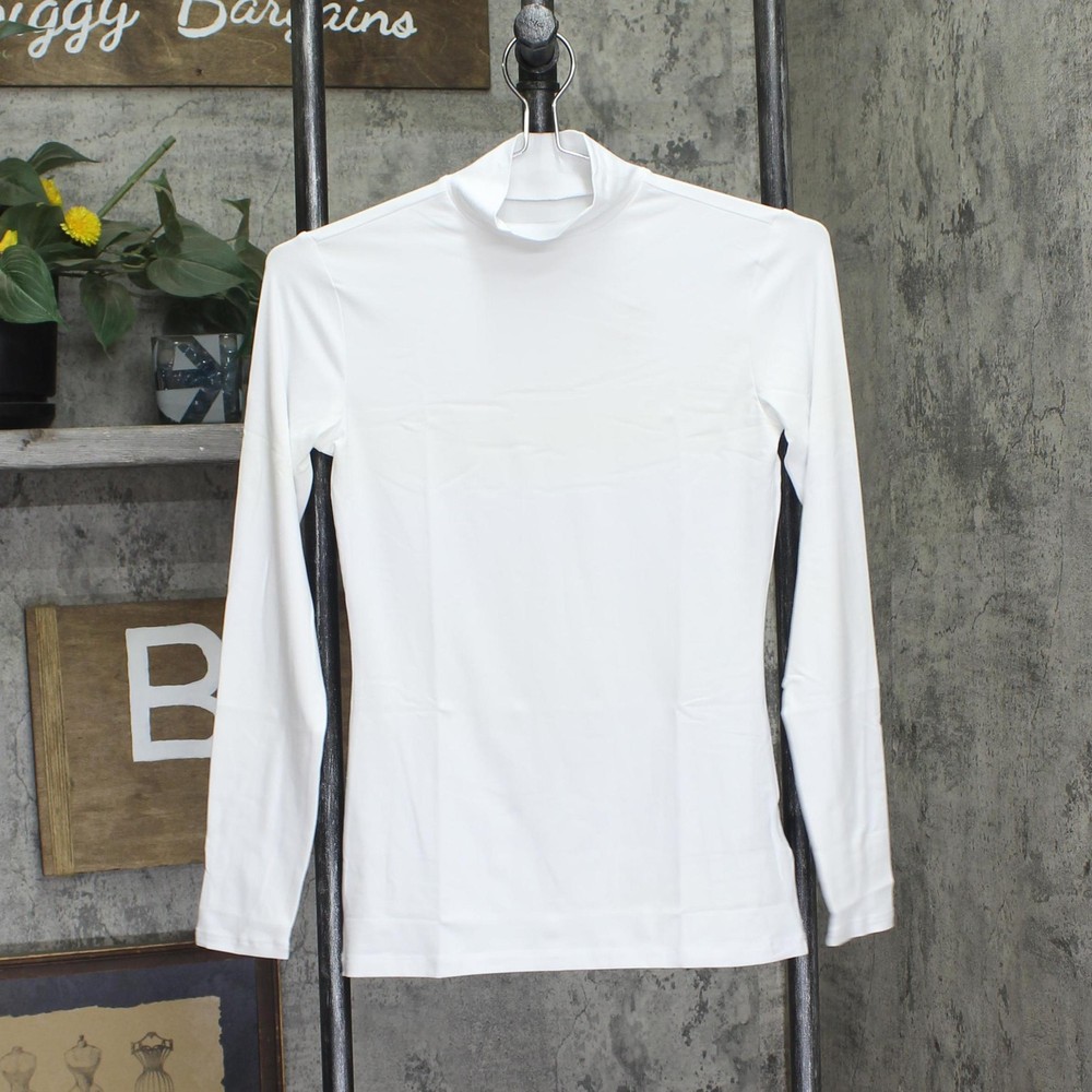 32 Degrees Womens Base Layer Mock-Neck Top White XS