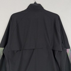 Adidas Jacket Mens XL Black Full Zip Running Lightweight Reflective Athletic