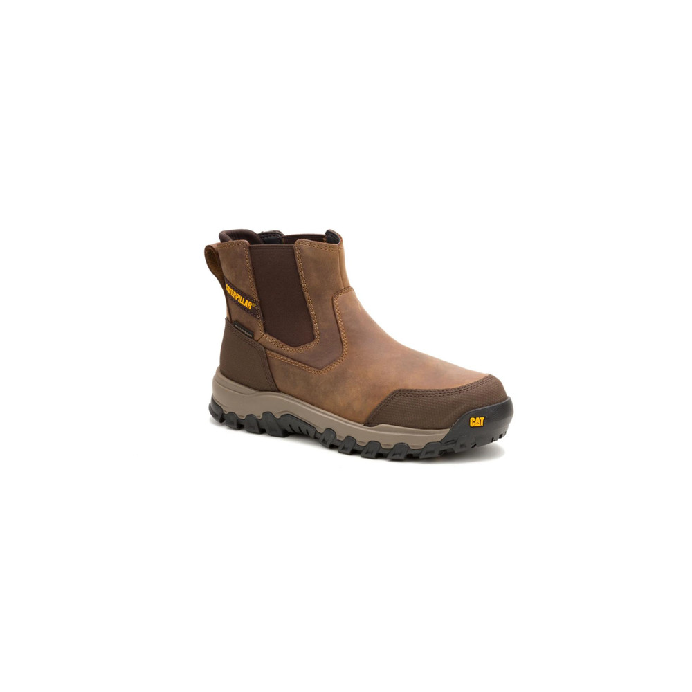 Catfootwear Men’s Threshold Rebound Chelsea Waterproof Steel Toe Work Boot