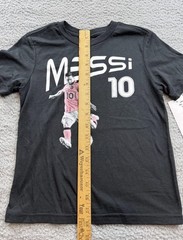 Messi Soccer Shirt Boys Youth XS Black Graphic 10 Player Tee New With Tags