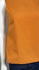 Harvey Faircloth Orange Cutout Tie-Back Cotton Blouse Shell Size 6