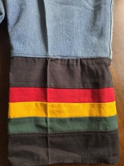 Custom Rasta Dickies Men’s Relaxed Fit Light Wash Blue Straight Leg Denim Capri