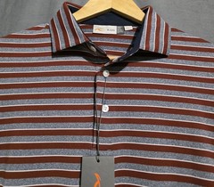 KJUS Shirt Mens 54-XL Soren Striped Golf Polo Short Sleeve Stretch UPF 50+ NEW