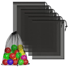 6 Pcs Mesh Bags Drawstring 14×17 Inch Mesh Bag Drawstring With Lock Multipurpose