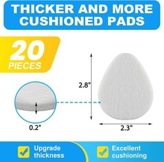 12/24/48Pcs Metatarsal Pads for Women Men 1/4″ Thick Felt Ball of Foot Cushion