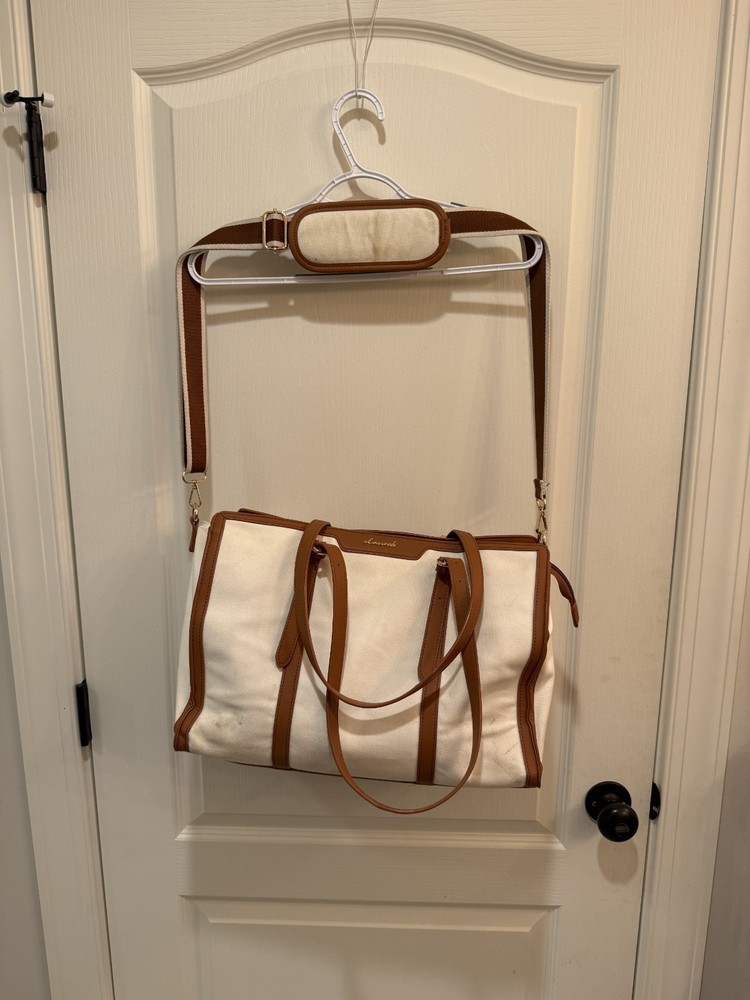 LOVESACK – Canvas & Faux Leather Tote / Shoulder Bag