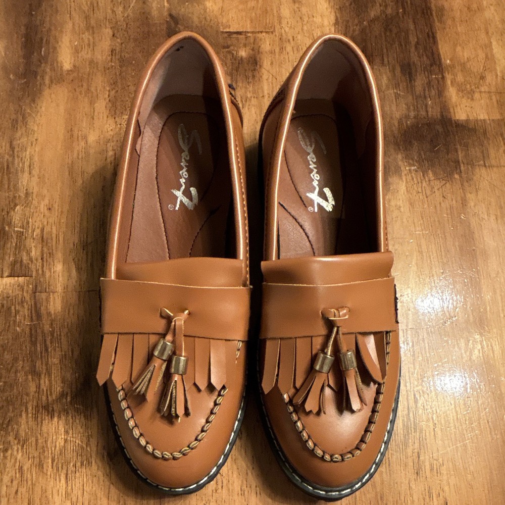 Xray Women’s Brown Tassel Fringe Slip-On Loafer Flats Synthetic Size 9