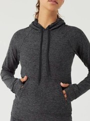 Outdoor Voices CloudKnit Hoodie in Charcoal Heather