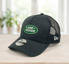Land Rover Embroidered Logo 9FORTY Black Trucker Hat Adjustable Cap