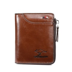 Mens RFID Blocking Leather Wallet Credit Card ID Holder Zipper Purse Waterproof