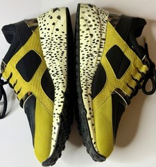 Steve Madden Barra Men’s Sz 10 Yellow Black Animal Print Sneakers Preowned Good