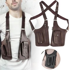 Adjustable Anti-Theft Underarm Shoulder Bag PU Leather Wallet Holster Bag
