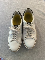 Cole Haan Men’s Low Top Lace-Up Athletic Sneakers White/Black Solid C34226