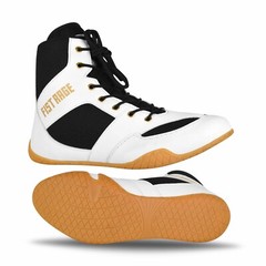 FISTRAGE Boxing Shoes Microfiber Leather Kickboxing And Training With Sting Bag