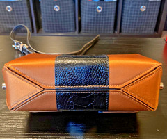 Jimmy Choo Satin Ostrich Lockett Petite Shoulder Bag Orange