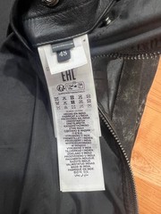 Diesel Men Hooded Leather Jacket Size M