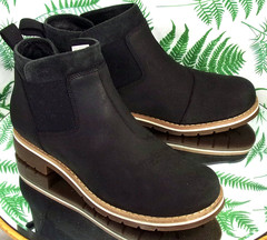 CHACO CATALUNA EXPLORER BLACK LEATHER FASHION ANKLE BOOTS SHOES US WOMENS SZ 7