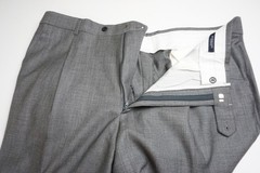 Burberry London Gray Nailhead Wool 2 Pc Suit Jacket Pants 44S BRAND NEW