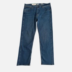 Wrangler Men’s Jeans Cotton Blue Regular Fit Straight Size W38 L32 New