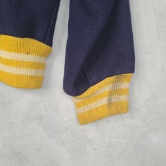 Vintage 60s Varsity Letterman Navy Blue Yellow Wool Leather Howe Jacket Small