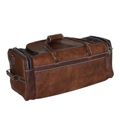 Handmade Genuine Leather Travel Duffel Luggage Weekender Overnight Bag Unisex