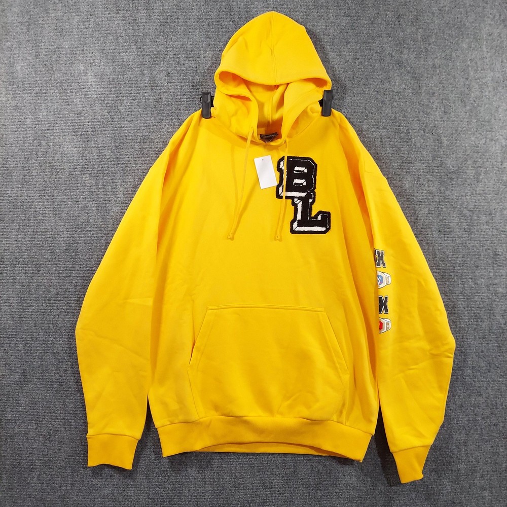 Ripple Junction Hoodie Mens Large Yellow Becky Lynch WWE Fleece Pullover Graphic