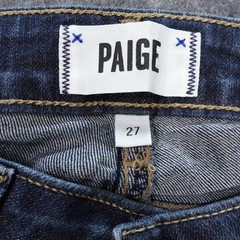 Paige Skyline Skinny Jeans Women 27 Dark Wash Denim Indigo Blue Stretch USA