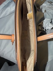 Michael Kors Medium Brown Zip Tote w/ Gold Hardware, Bag Charm, Inner Pockets