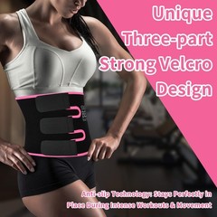 NEWCOO Sweat Waist Trainer For Women Men Waist Trimmer Sweat Belt Band Stomac…