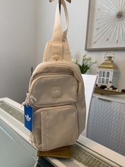Adidas Utility 4 Sling Bag adjustable crossbody Strap, Wonder White/White NWT