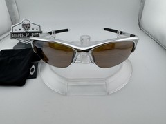 OAKLEY HALF JACKET 1.0 POLISHED ALUMINIUM W/ TITANIUM IRIDIUM SUNGLASSES 12-655