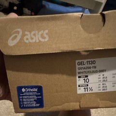 ASICS GEL-1130 Men’s Low Top Mesh Lace-Up Sneakers White/Cloud Grey Running