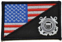 Coast Guard USA Flag – 2.25×3.5 Patch