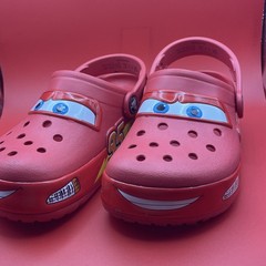 Crocs Kids Lightning McQueen Red Light Up Clogs Slip On Casual Shoes
