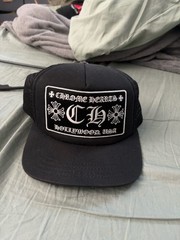 Chrome Hearts Authentic Trucker Hat Sterling Silver Hollywood Black