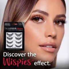 Ardell False Lashes Faux Mink Wispies Eyelashes, 1 pk x 4 pairs