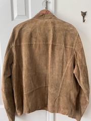 Wilson’s M. Julian Brown Suede Leather Moto Jacket Men’s Size XL Cafe Racer VTG
