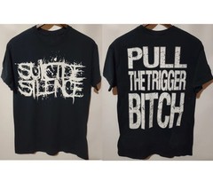 Vintage Suicide Silence Pull The Trigger Btch Band reprint T-Shirt