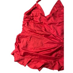 Merona Women’s XL Brown One-Piece Swimsuit Ruched Tummy Control Swimwear