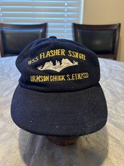 US Navy USS Flasher SSN 613 Wool Felt Ball Cap Hat – Japanese Made – Vietnam