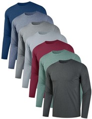 7 Pack Men’s Quick Dry Long Sleeve Shirts Moisture Wicking UV UPF 50+ Sun Pro.