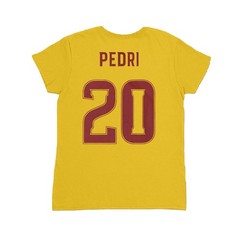 Spain Soccer Pride Pedri 20 Two-Sided Tribute Ladies’ Crewneck T-Shirt