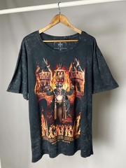 West Coast Choppers Size XXXL Vintage Alcatraz Fire Biker Merch Grey Tee T Shirt