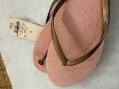 Black and brown flip flops women size 7 and 6.5