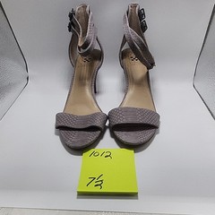 Vince Camuto Women’s Leather Snake Skin Strappy Open Toe Ankle Strap Heel 7.5