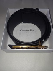without tags Dior DFENCE BELT Black Smooth Calfskin Size 40100 Beautifu G2U