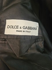 Dolce & Gabbana Men’s 2-Piece Black Pinstripe Suit Size 54 Regular Made Italy
