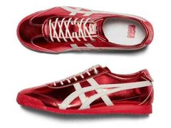 Onitsuka Tiger Mexico 66 Red Metallic Leather Sneakers Shoes Unisex w/ Box