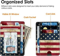 RFID Blocking Mens Leather Slim Wallet Money Credit Card ID Holder 7 Card Slots