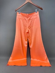 Alice + Olivia Womens Coral Amber Satin Collared Vest Suit Size 2 Pants Size 4